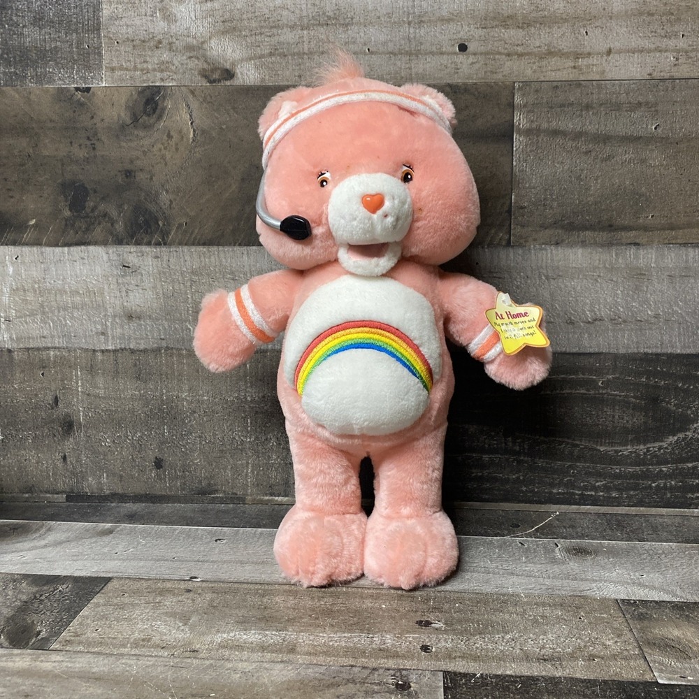 2004 Care Bears Singing Dancing Cheer Bear Let's Get Physical Exercise Workout